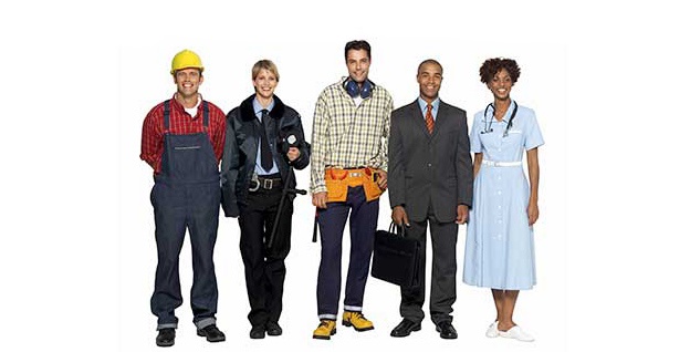group of different workers