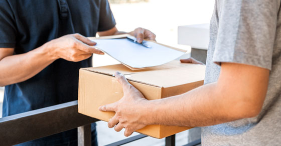 Signing for a package