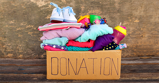 Box of donations