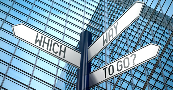 Street signs saying which way to go