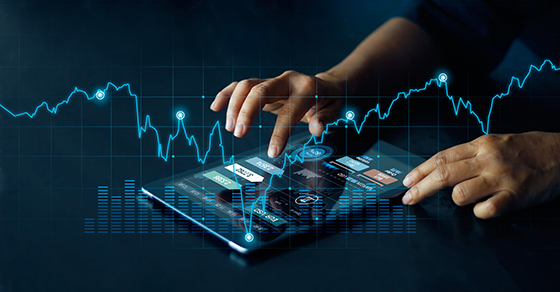data charts on an ipad